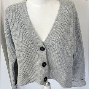 Marco Polo Arvhive 15 Gray Cashmere Blend Cardigan M